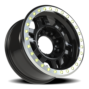 Vision Wheel 398BL Gloss Black 17x8.5 -15 8x165.1mm 130.8mm - Wheelwiz