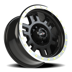 Vision Wheel 398 Gloss Black Machined Lip 17x8.5 0 5x139.7mm 108mm - Wheelwiz
