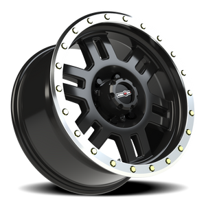 Vision Wheel 398 Gloss Black Machined Lip 18x9 +18 6x139.7mm 106.2mm - Wheelwiz