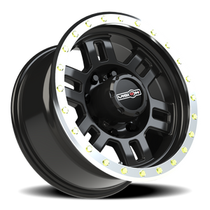 Vision Wheel 398 Gloss Black Machined Lip 17x8.5 0 8x170mm 125.2mm - Wheelwiz