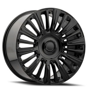 Factory Reproductions FR 91 Gloss Black 22x9 +28 6x139.7mm 78.1mm