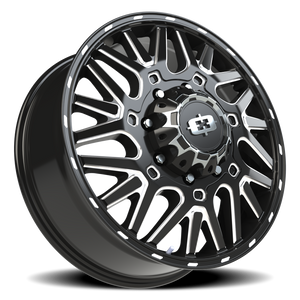 Vision Wheel 404 Gloss Black Milled Spoke 22x8.25 +104 8x165.1mm 121.4mm - Wheelwiz