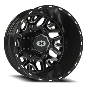 Vision Wheel 404 Gloss Black Milled Spoke 20x8.25 -201 8x200mm 142.2mm - Wheelwiz
