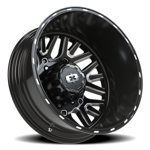 Vision Wheel 404 Gloss Black Milled Spoke 22x8.25 -201 8x200mm 142.2mm - Wheelwiz