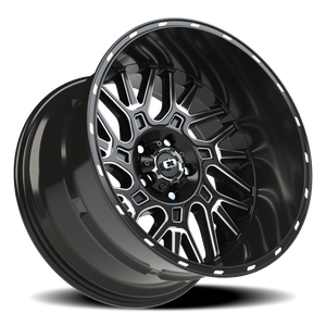 Vision Wheel 404 Gloss Black Milled Spoke 20x12 -51 5x127mm 78.1mm - Wheelwiz
