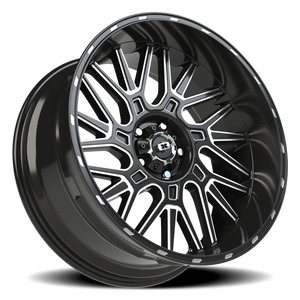 Vision Wheel 404 Gloss Black Milled Spoke 22x10 -19 5x127mm 78.1mm - Wheelwiz