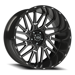 Vision Wheel 404 Gloss Black Milled Spoke 24x12 -51 5x127mm 78.1mm - Wheelwiz