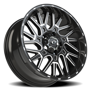 Vision Wheel 404 Gloss Black Milled Spoke 20x9 +12 5x150mm 110.2mm - Wheelwiz