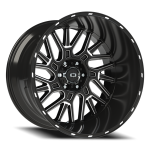 Vision Wheel 404 Gloss Black Milled Spoke 22x14 -76 6x139.7mm 106.2mm - Wheelwiz