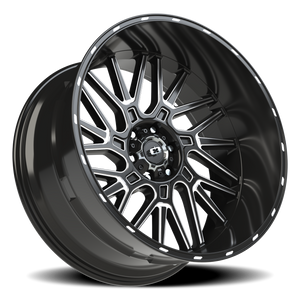 Vision Wheel 404 Gloss Black Milled Spoke 24x12 -51 6x135mm 87.1mm - Wheelwiz