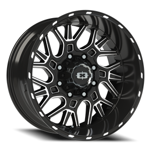 Vision Wheel 404 Gloss Black Milled Spoke 20x10 -25 8x170mm 125.2mm - Wheelwiz