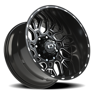 Vision Wheel 404 Gloss Black Milled Spoke 20x12 -51 8x180mm 124.2mm - Wheelwiz