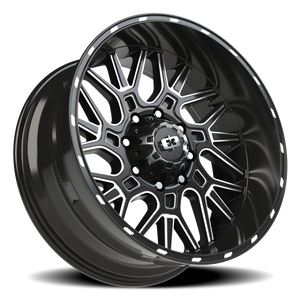 Vision Wheel 404 Gloss Black Milled Spoke 22x10 -19 8x170mm 125.2mm - Wheelwiz