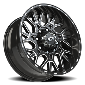 Vision Wheel 404 Gloss Black Milled Spoke 20x9 +12 8x165.1mm 125.2mm - Wheelwiz