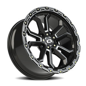 Vision Wheel 405 Gloss Black Milled Spoke 17x8 +30 5x114.3mm 76.1mm - Wheelwiz