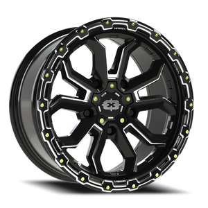 Vision Wheel 405 Gloss Black Milled Spoke 18x9 +12 5x127mm 78.1mm - Wheelwiz