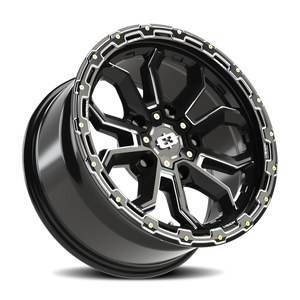 Vision Wheel 405 Gloss Black Milled Spoke 18x9 +12 5x127mm 78.1mm - Wheelwiz