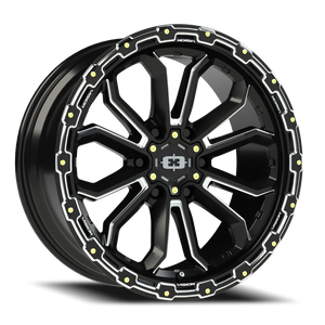 Vision Wheel 405 Gloss Black Milled Spoke 20x9 0 6x139.7mm 78.1mm - Wheelwiz