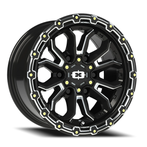 Vision Wheel 405 Gloss Black Milled Spoke 16x8 0 6x139.7mm 110mm - Wheelwiz