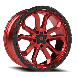 Vision Wheel 405 Gloss Red w/Gloss Black Lip 20x9 +10 5x127mm 78.1mm - Wheelwiz