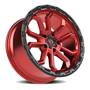 Vision Wheel 405 Gloss Red w/Gloss Black Lip 20x9 +10 5x127mm 78.1mm - Wheelwiz