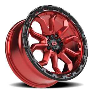 Vision Wheel 405 Gloss Red w/Gloss Black Lip 17x8 +30 5x110mm 73.1mm - Wheelwiz
