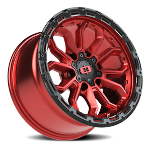 Vision Wheel 405 Gloss Red w/Gloss Black Lip 17x9 +12 6x135mm 87.1mm - Wheelwiz