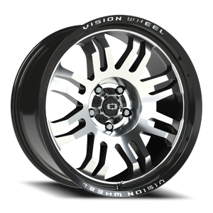 Vision Wheel 409 Gloss Black Machined Face 20x9.5 -18 5x127mm 78.1mm - Wheelwiz