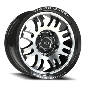 Vision Wheel 409 Gloss Black Machined Face 17x8.5 0 5x150mm 110mm - Wheelwiz