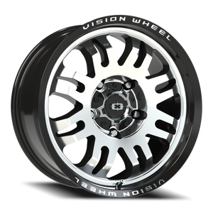Vision Wheel 409 Gloss Black Machined Face 18x8.5 +10 5x150mm 110mm - Wheelwiz