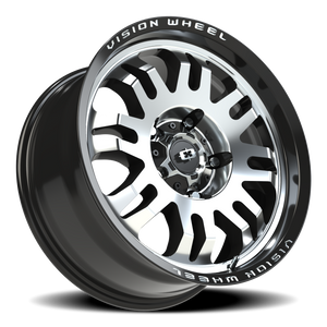 Vision Wheel 409 Gloss Black Machined Face 18x8.5 +10 5x150mm 110mm - Wheelwiz
