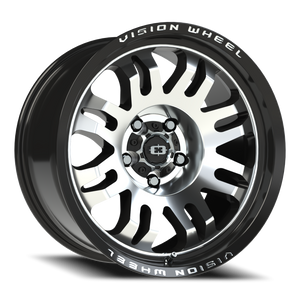 Vision Wheel 409 Gloss Black Machined Face 18x9.5 -18 5x127mm 78.1mm - Wheelwiz