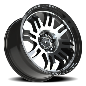 Vision Wheel 409 Gloss Black Machined Face 20x9.5 -18 6x139.7mm 110mm - Wheelwiz