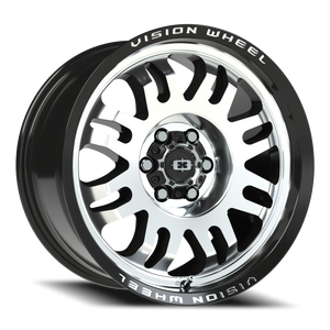 Vision Wheel 409 Gloss Black Machined Face 17x9 +12 6x114.3mm 71.5mm - Wheelwiz