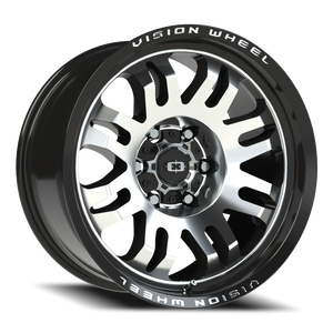 Vision Wheel 409 Gloss Black Machined Face 18x9.5 -18 6x139.7mm 110mm - Wheelwiz