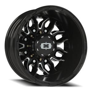 Vision Wheel 410 Gloss Black Milled Spoke 17x6.5 -143 8x165.1mm 125.2mm - Wheelwiz