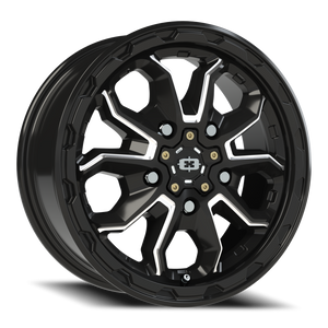 Vision Wheel 410 Gloss Black Milled Spoke 16x6.5 +45 5x160mm 65.1mm - Wheelwiz