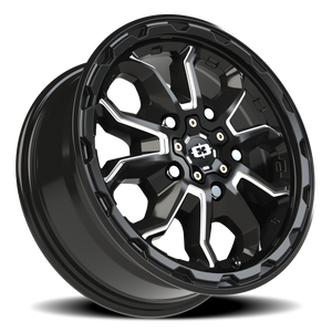 Vision Wheel 410 Gloss Black Milled Spoke 16x6.5 +45 5x160mm 65.1mm - Wheelwiz