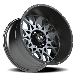 Vision Wheel 412 Anthracite with Satin Black Lip 20x12 -51 5x139.7mm 108mm - Wheelwiz
