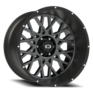 Vision Wheel 412 Anthracite with Satin Black Lip 22x12 -51 6x139.7mm 106.2mm - Wheelwiz
