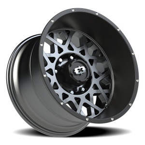Vision Wheel 412 Anthracite with Satin Black Lip 20x12 -51 8x180mm 124.2mm - Wheelwiz