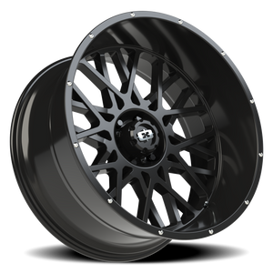 Vision Wheel 412 Gloss Black 24x12 -51 6x139.7mm 106.2mm - Wheelwiz