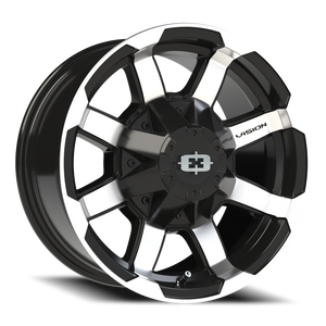 Vision Wheel 413 Gloss Black Machined Face 16x8 0 8x165.1mm 125.2mm - Wheelwiz