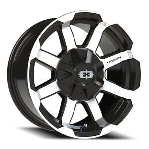Vision Wheel 413 Gloss Black Machined Face 16x8 0 6x139.7mm 110mm - Wheelwiz