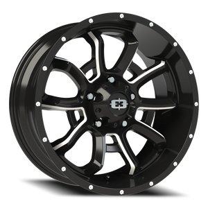 Vision Wheel 415 Gloss Black Milled Spoke 20x9 +12 5x139.7mm 108mm - Wheelwiz
