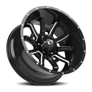 Vision Wheel 415 Gloss Black Milled Spoke 20x10 -25 6x139.7mm 106.2mm - Wheelwiz