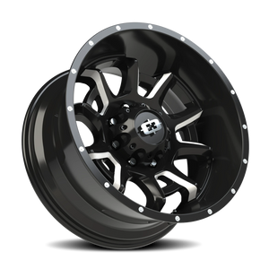 Vision Wheel 415 Gloss Black Milled Spoke 20x10 -25 8x170mm 125.2mm - Wheelwiz