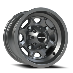 Vision Wheel 415 Gunmetal 12x7 +3 4x136mm 110.5mm - Wheelwiz