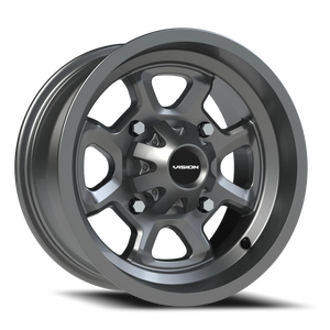 Vision Wheel 415 Gunmetal 14x7 +3 4x110mm 86mm - Wheelwiz