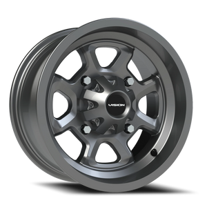 Vision Wheel 415 Gunmetal 14x7 +3 4x156mm 131.1mm - Wheelwiz